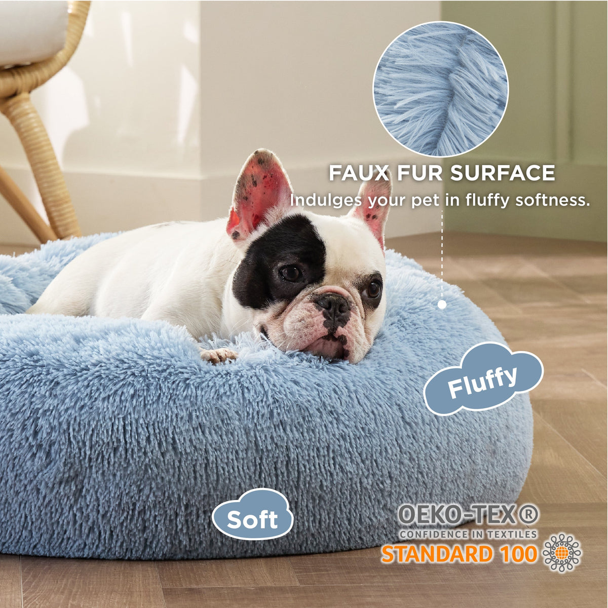 Calming Donut Bed for Dogs and Cats
