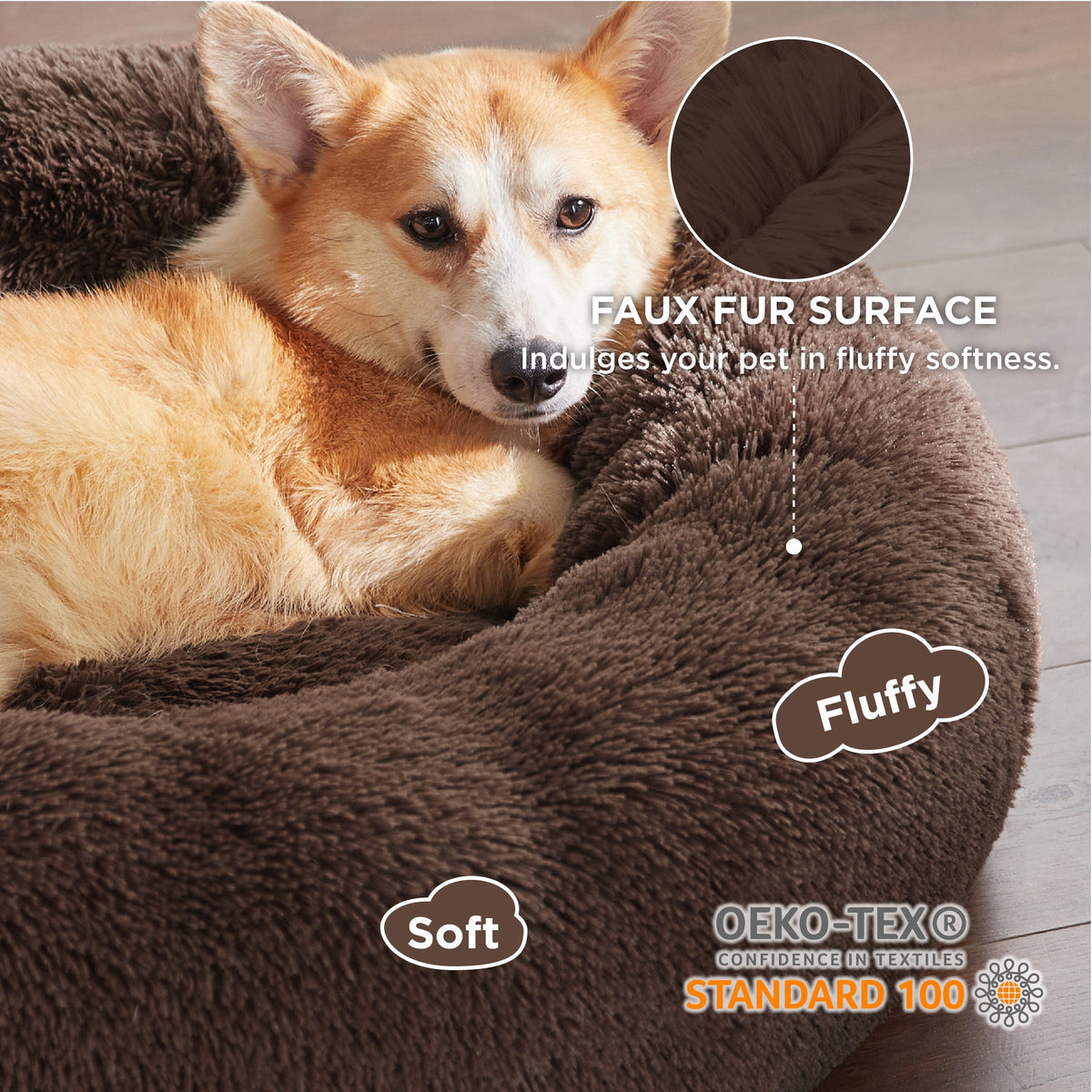 Calming Donut Bed for Dogs and Cats