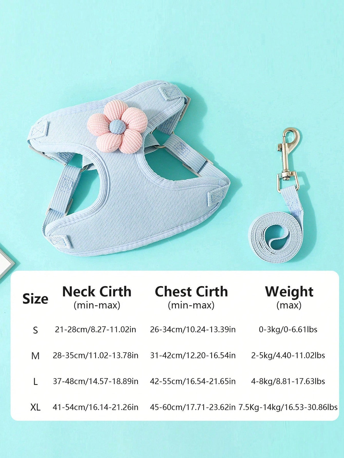 Pet Chest Harness With Leash,Small Dog Teddy Bichon Pomeranian Chest And Back Strap Pup Rope For Walking Training